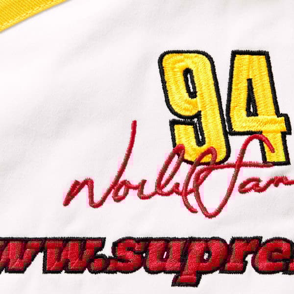 Supreme SpongeBob SquarePants Jeff Hamilton Racing Jacket - White (front)