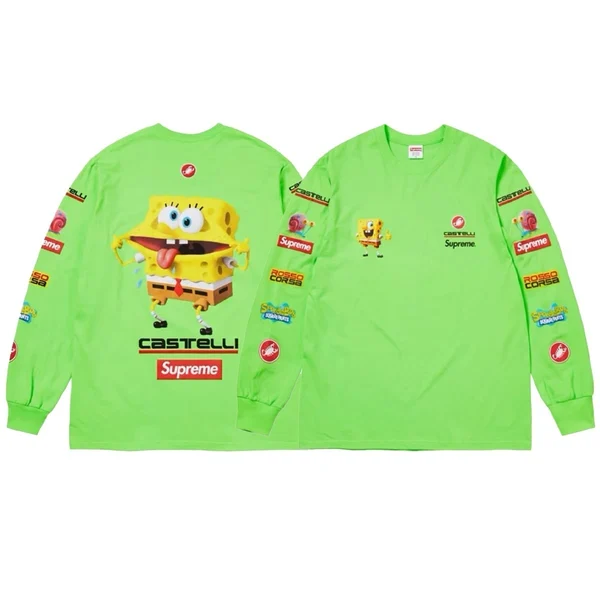 Supreme SpongeBob SquarePants Castelli Racing L/S Tee - Product Image