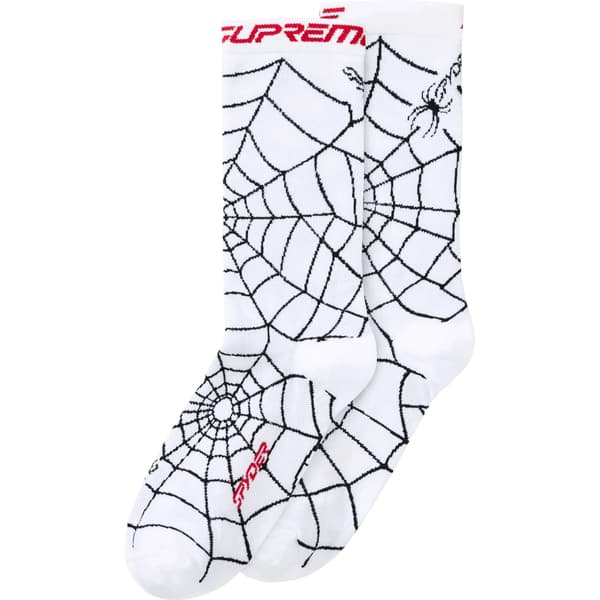 Supreme Spyder Crew Socks (1 Pack) - White (front)