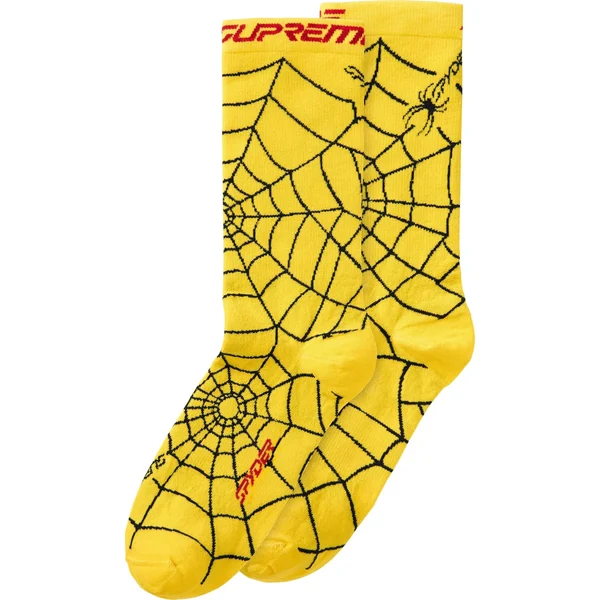 Supreme Spyder Crew Socks (1 Pack) - Yellow (front)