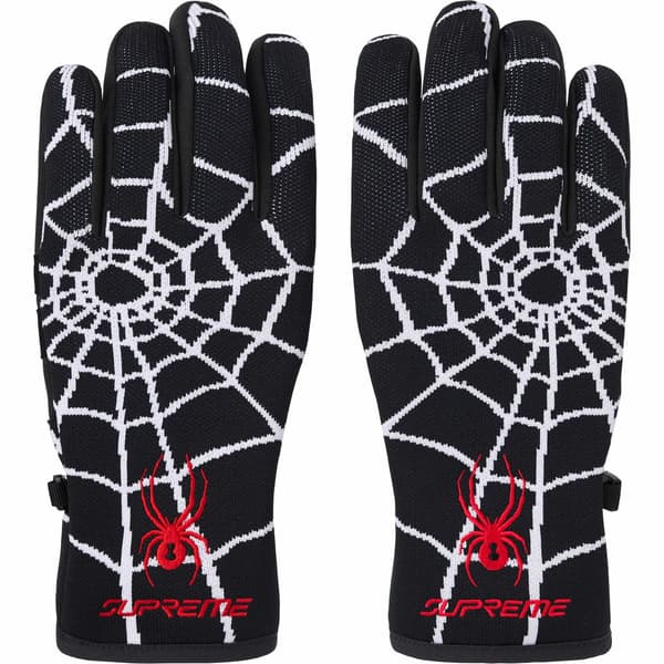 Supreme Spyder Gloves - Black (front)
