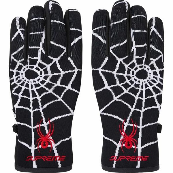 Supreme Spyder Gloves - Black (front)