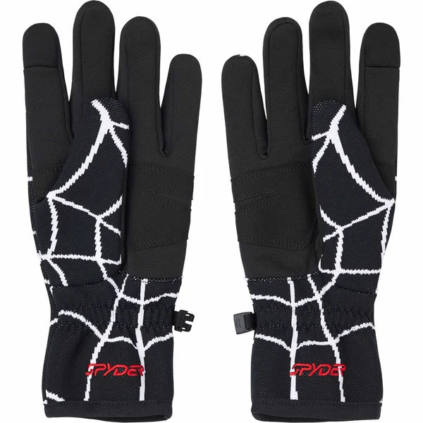 Supreme Spyder Gloves - Black (front)