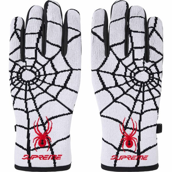 Supreme Spyder Gloves - White (front)