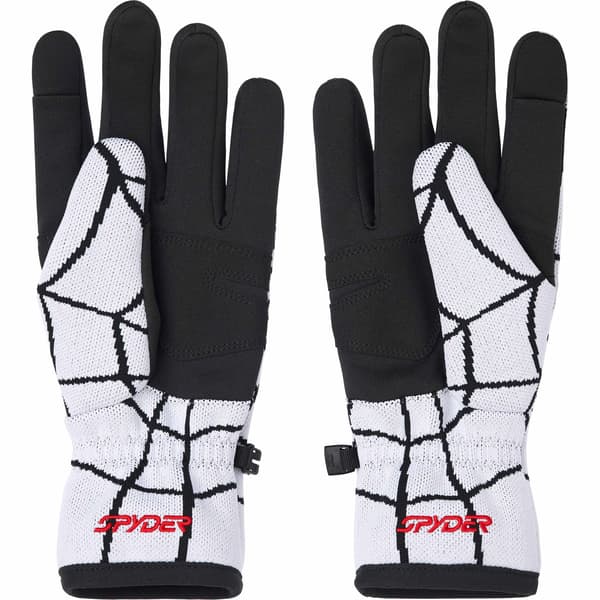 Supreme Spyder Gloves - White (front)