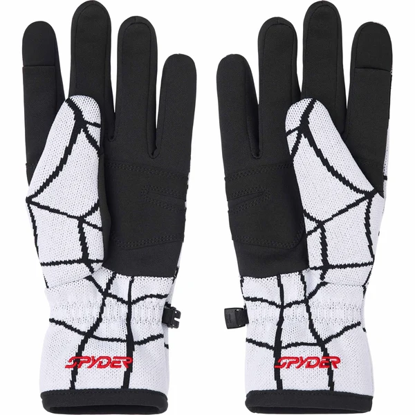 Supreme Spyder Gloves - White (front)