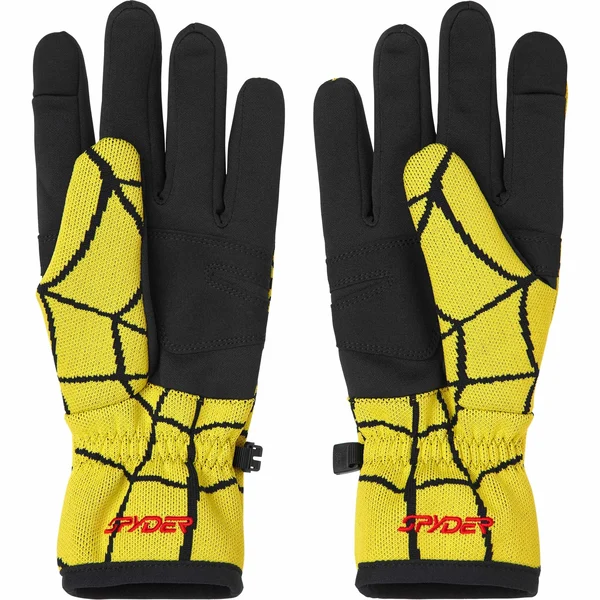 Supreme Spyder Gloves - Yellow (front)