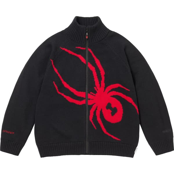 Supreme Spyder WINDSTOPPER Zip Up Sweater - Black (front)