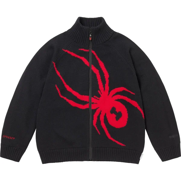 Supreme Spyder WINDSTOPPER Zip Up Sweater - Black (front)
