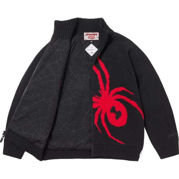 Supreme Spyder WINDSTOPPER Zip Up Sweater - Black (front)