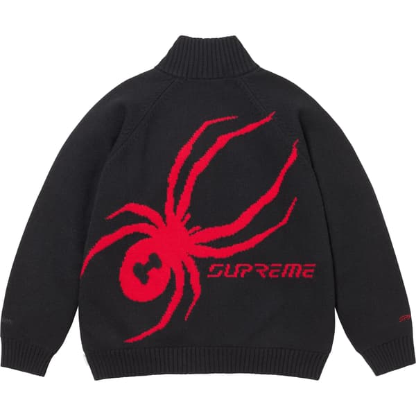 Supreme Spyder WINDSTOPPER Zip Up Sweater - Black (front)
