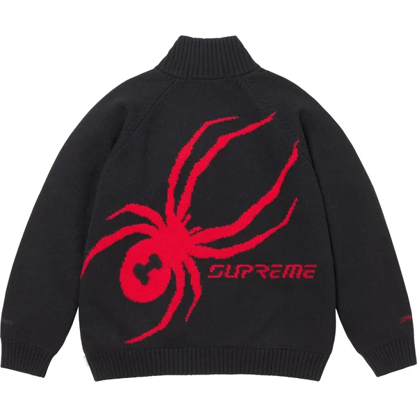 Supreme Spyder WINDSTOPPER Zip Up Sweater - Black (front)