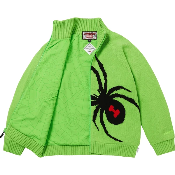 Supreme Spyder WINDSTOPPER Zip Up Sweater - Green (front)