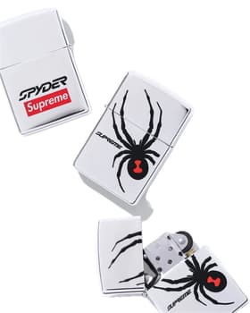 Supreme Spyder Zippo Silver