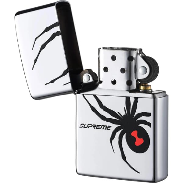 Supreme Spyder Zippo - Silver (front)