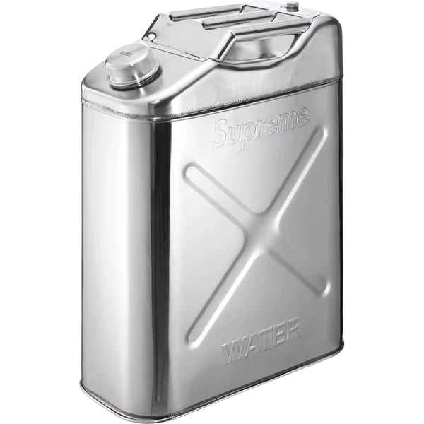 Supreme Swiss Link Stainless Steel 20L Water Can - Silver (front)