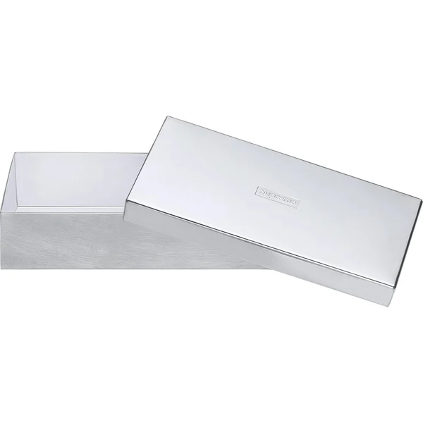 Supreme SyuRo Tinplate Box - Silver (front)