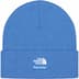 Supreme The North Face Beanie - Blue (front)