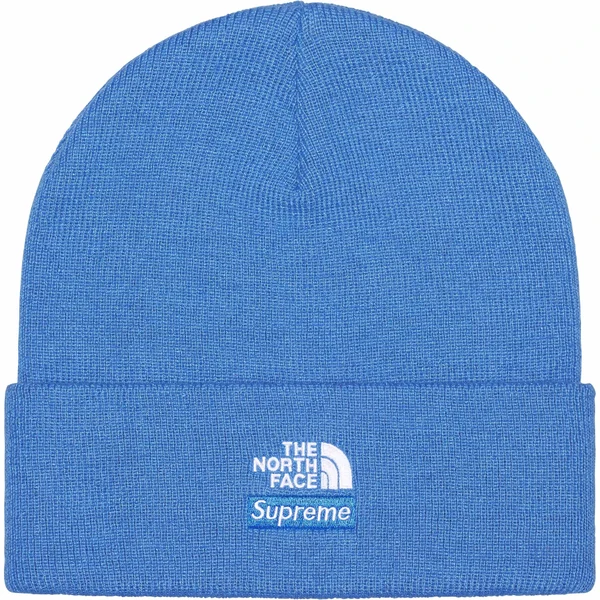 Supreme The North Face Beanie - Blue (front)