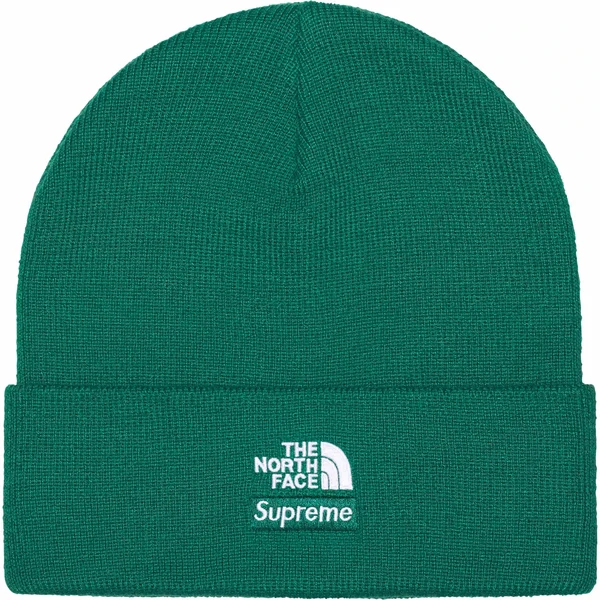 Supreme The North Face Beanie - Green (front)