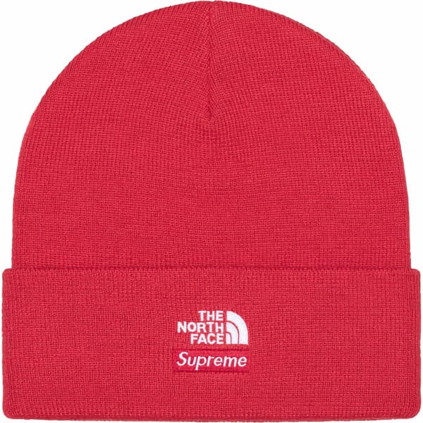 Supreme The North Face Beanie - Red (front)