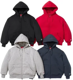 Supreme The North Face Down Zip Up Hooded Sweatshirt