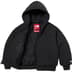Supreme The North Face Down Zip Up Hooded Sweatshirt - Black (front)