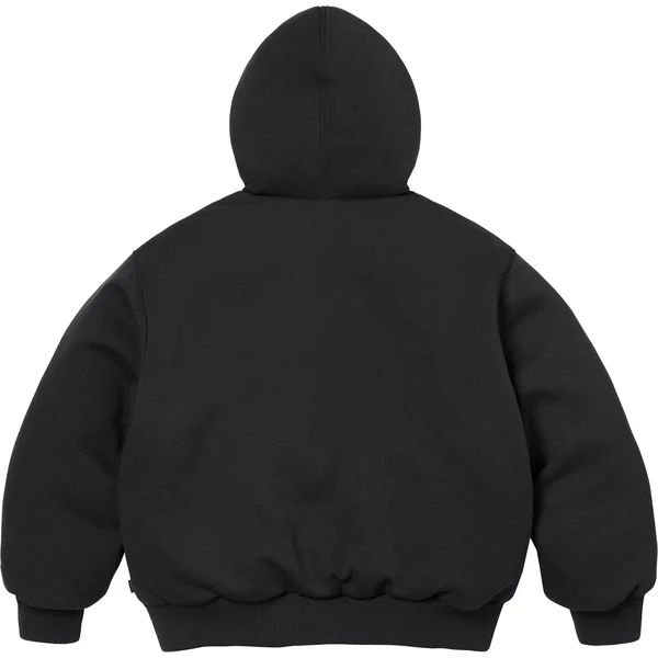 Supreme The North Face Down Zip Up Hooded Sweatshirt - Black (front)