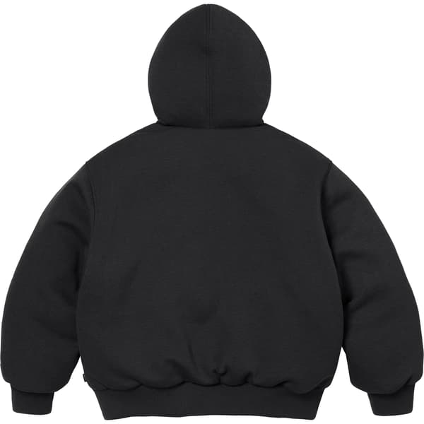 Supreme The North Face Down Zip Up Hooded Sweatshirt - Black (front)
