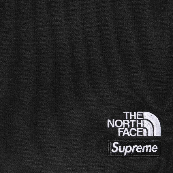 Supreme The North Face Down Zip Up Hooded Sweatshirt - Black (front)