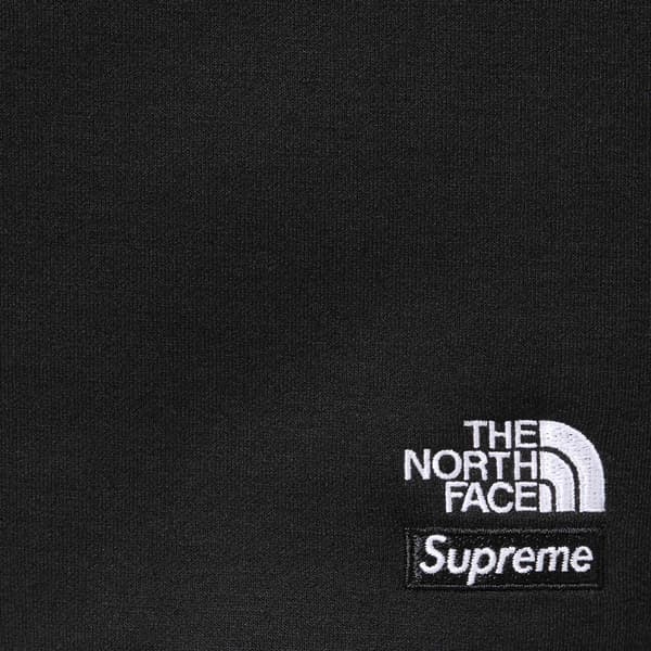 Supreme The North Face Down Zip Up Hooded Sweatshirt - Black (front)