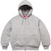 Supreme The North Face Down Zip Up Hooded Sweatshirt - Heather Grey (front)