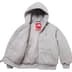 Supreme The North Face Down Zip Up Hooded Sweatshirt - Heather Grey (front)
