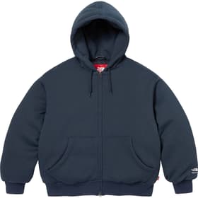 Supreme The North Face Down Zip Up Hooded Sweatshirt Navy