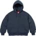 Supreme The North Face Down Zip Up Hooded Sweatshirt - Navy (front)