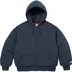 Supreme The North Face Down Zip Up Hooded Sweatshirt - Navy (front)