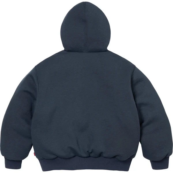 Supreme The North Face Down Zip Up Hooded Sweatshirt - Navy (front)