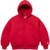 Supreme The North Face Down Zip Up Hooded Sweatshirt - Red (front)