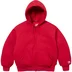 Supreme The North Face Down Zip Up Hooded Sweatshirt - Red (front)