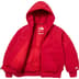 Supreme The North Face Down Zip Up Hooded Sweatshirt - Red (front)