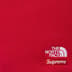 Supreme The North Face Down Zip Up Hooded Sweatshirt - Red (front)