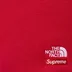 Supreme The North Face Down Zip Up Hooded Sweatshirt - Red (front)