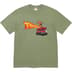 Supreme Thrasher Back Tail Tee - Light Olive (front)