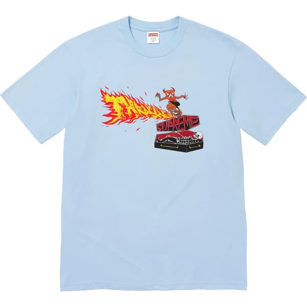 Supreme Thrasher Back Tail Tee - Powder Blue (front)