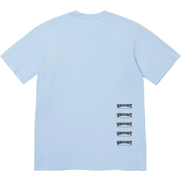Supreme Thrasher Back Tail Tee - Powder Blue (front)