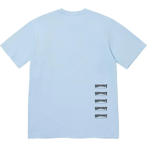 Supreme Thrasher Back Tail Tee - Powder Blue (front)