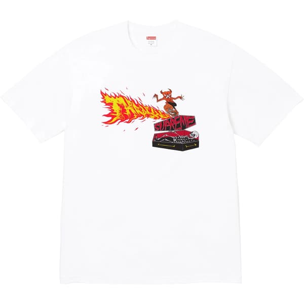 Supreme Thrasher Back Tail Tee - White (front)