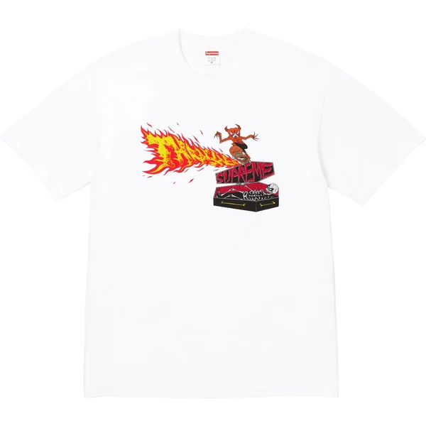 Supreme Thrasher Back Tail Tee - White (front)