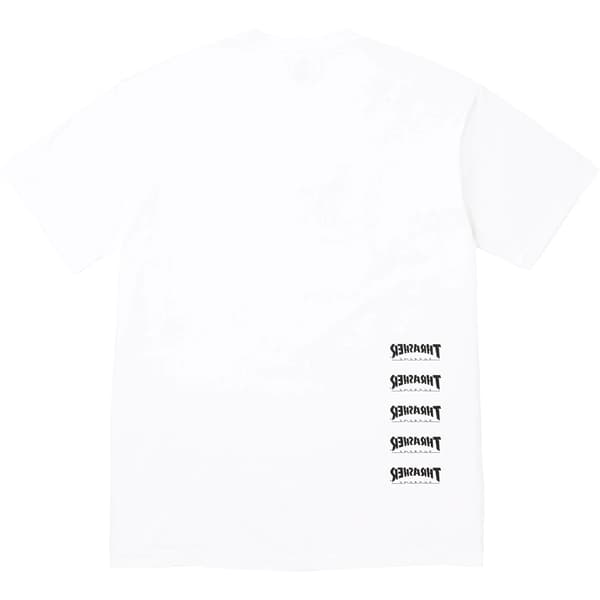 Supreme Thrasher Back Tail Tee - White (front)