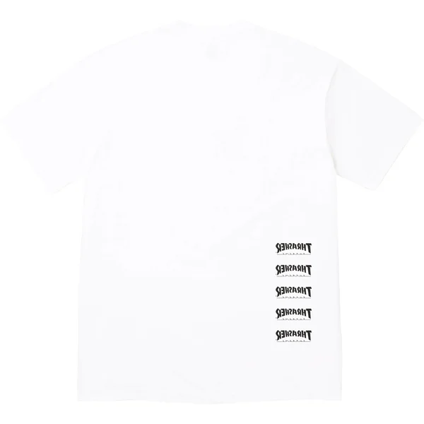 Supreme Thrasher Back Tail Tee - White (front)